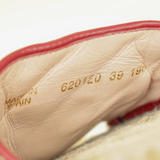 Gucci Bicolor GG Marmont Espadrille Sandal 39