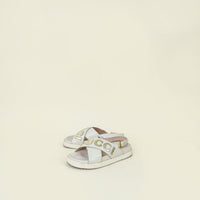 Gucci Bicolor Logo Crossover Sandal 40.5