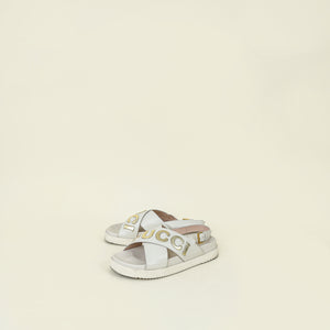 Gucci Bicolor Logo Crossover Sandal 40.5