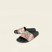 Gucci Multicolor GG Supreme Floral Print Slide 40
