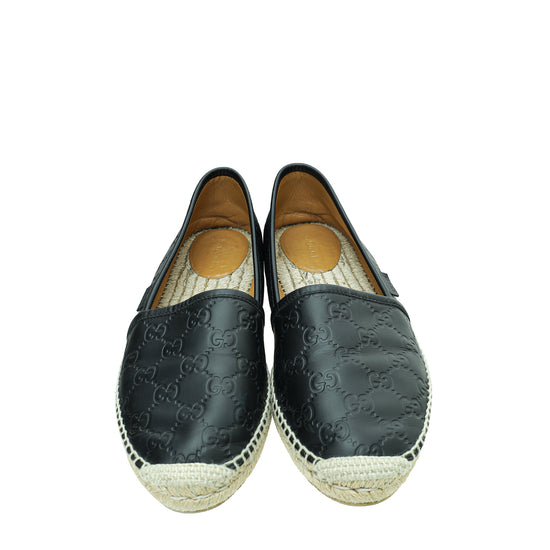 Gucci Black Guccissima Espadrille 41