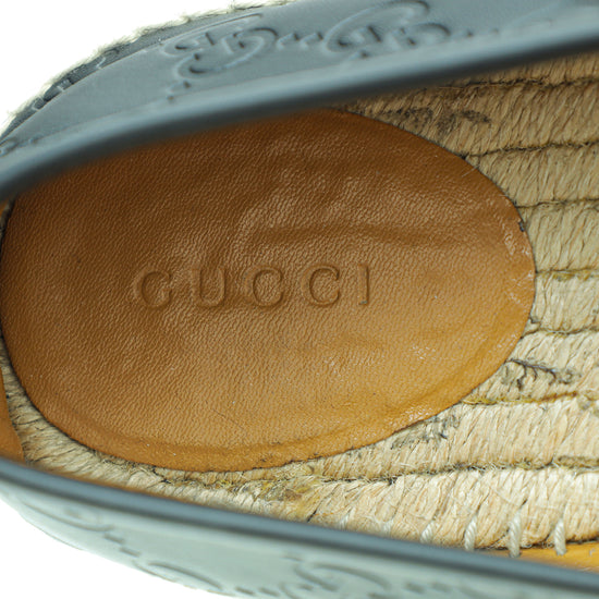 Gucci Black Guccissima Espadrille 41