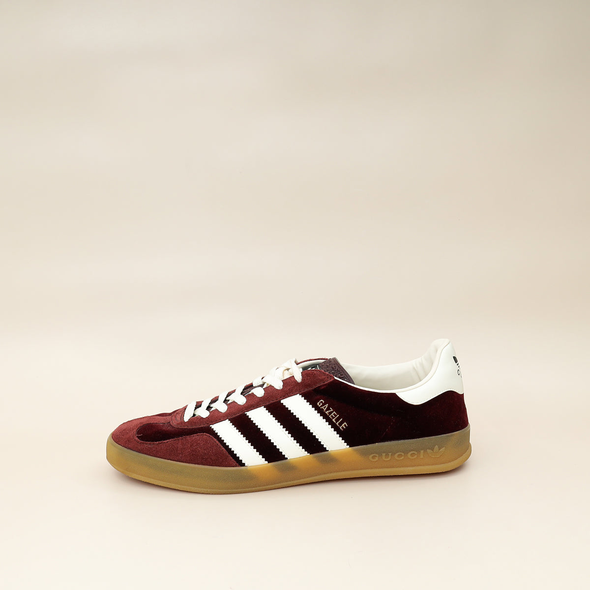 Gucci Burgundy X Adidas Suede Gazelle Sneaker 44-Gucci-THE CLOSET
