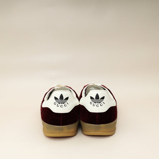Gucci Burgundy X Adidas Suede Gazelle Sneaker 44-Gucci-THE CLOSET