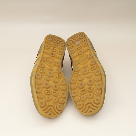Gucci Burgundy X Adidas Suede Gazelle Sneaker 44-Gucci-THE CLOSET