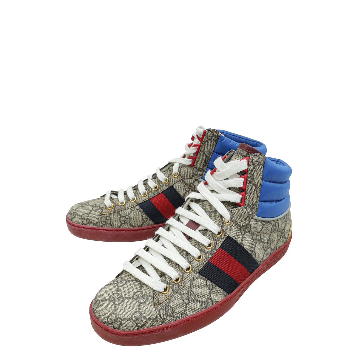 Gucci Tricolor GG Supreme Ace High Top Sneaker - Main Image