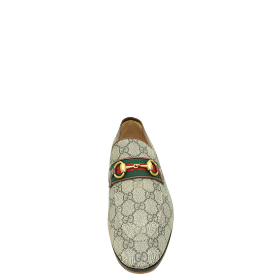 Gucci Ebony GG Supreme Horsebit Loafer 7