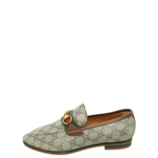 Gucci Ebony GG Supreme Horsebit Loafer 7