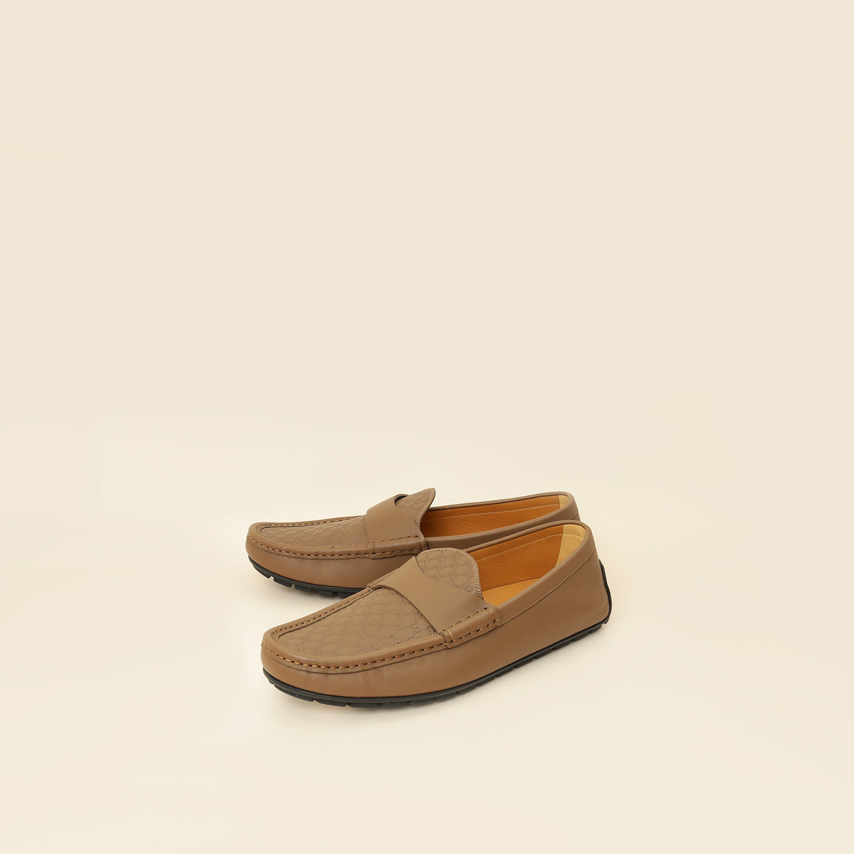 Gucci Brown GG Microguccissima Driving Loafer 8-Gucci-THE CLOSET