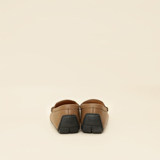 Gucci Brown GG Microguccissima Driving Loafer 8-Gucci-THE CLOSET