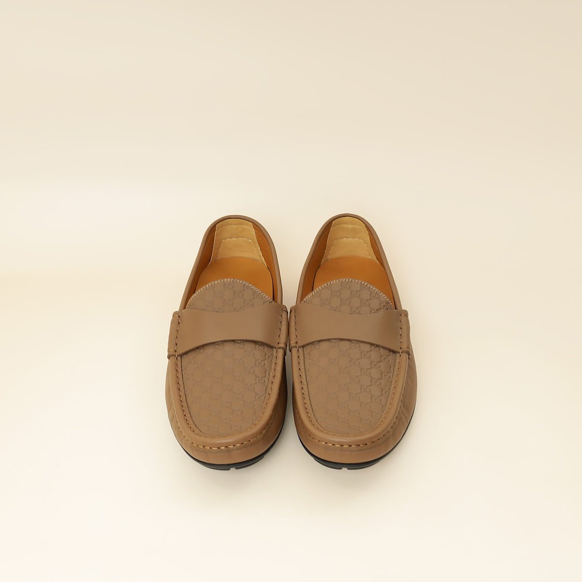 Gucci Brown GG Microguccissima Driving Loafer 8-Gucci-THE CLOSET