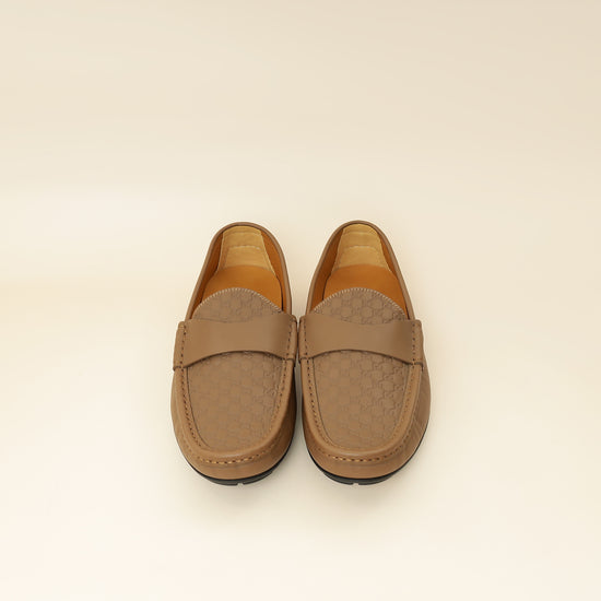 Gucci Brown GG Microguccissima Driving Loafer 8-Gucci-THE CLOSET