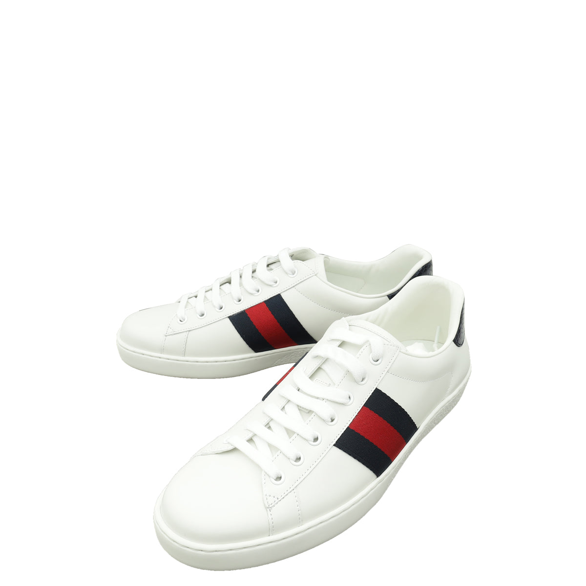 Gucci White Ace Web Men's Sneaker 9-Gucci-THE CLOSET