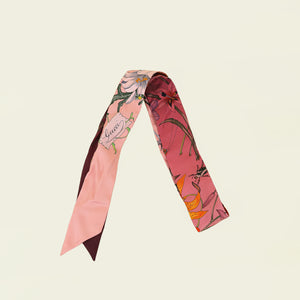 Gucci Multicolor Printed Silk Twill Ribbon