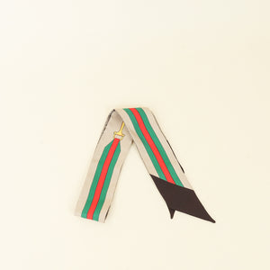 Gucci Brown Multicolor Interlocking GG Web Printed Twilly