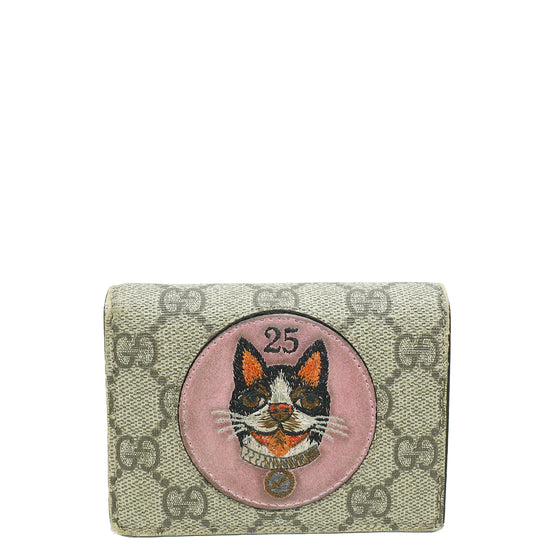 Gucci Bicolor Card Case Wallet w/ Bosco Patch