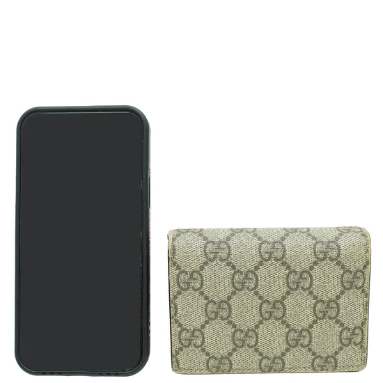 Gucci Bicolor Card Case Wallet w/ Bosco Patch