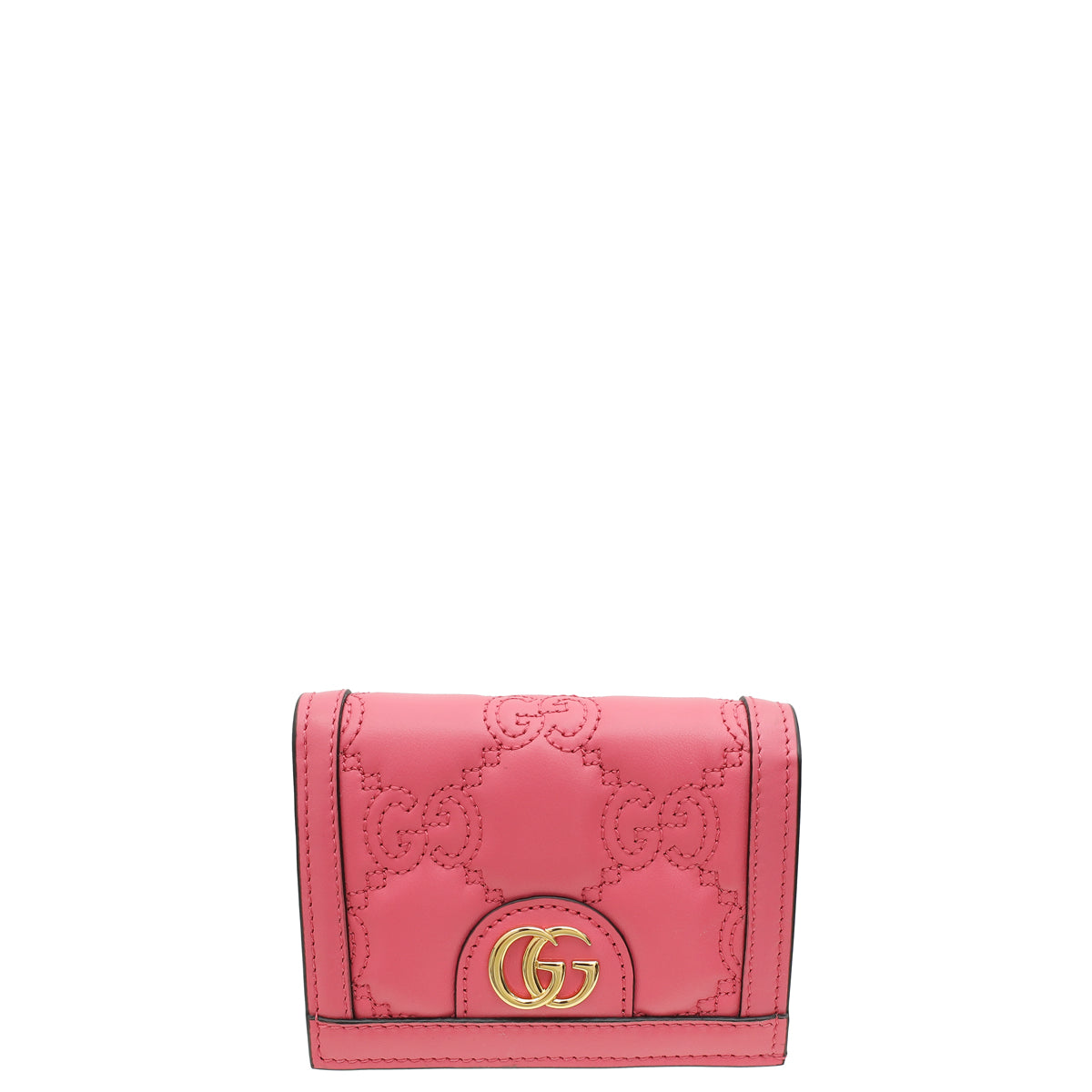 Gucci Pink GG Matelassé Card Case