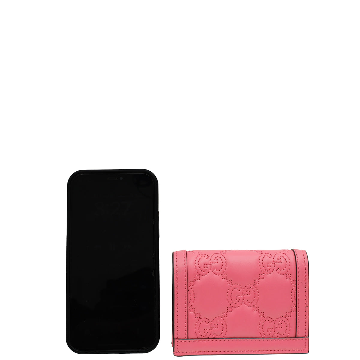 Gucci Pink GG Matelassé Card Case