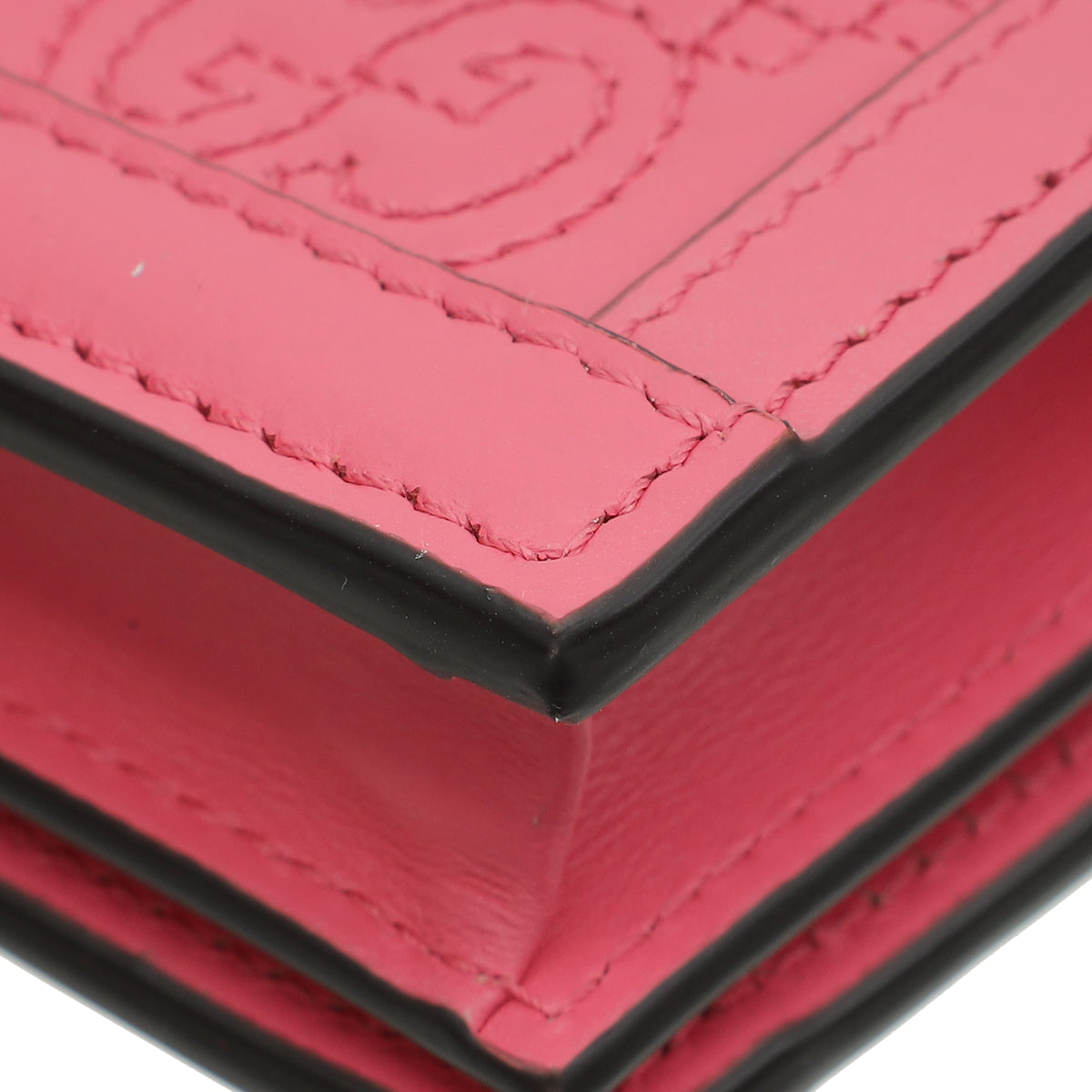 Gucci Pink GG Matelassé Card Case