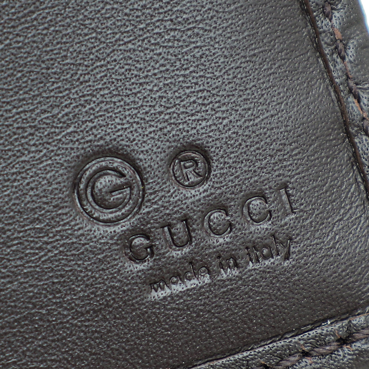 Gucci Chocolate GG Microguccissima Continental Wallet