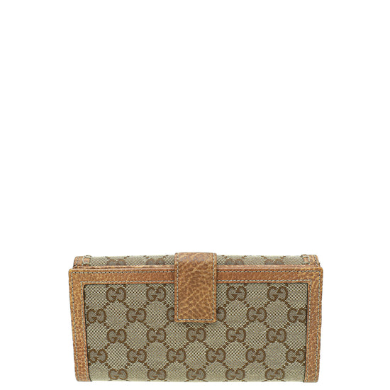 Gucci Brown Pelham Continental Wallet