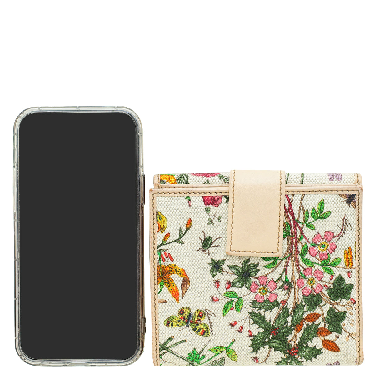 Gucci Multicolor Floral Horsebit Compact Wallet-Gucci-THE CLOSET