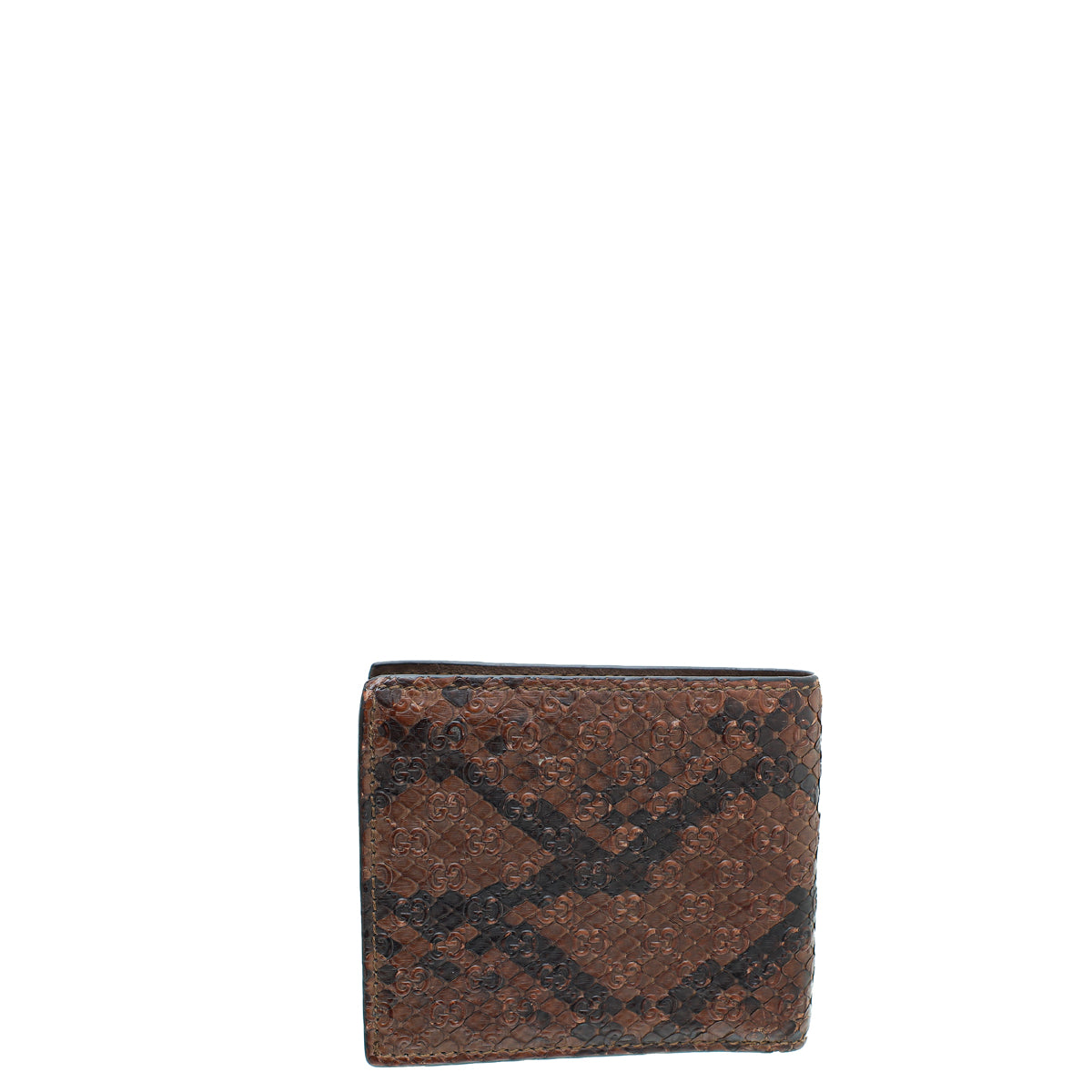 Gucci Brown Microguccissima Python Bifold Wallet-Gucci-THE CLOSET