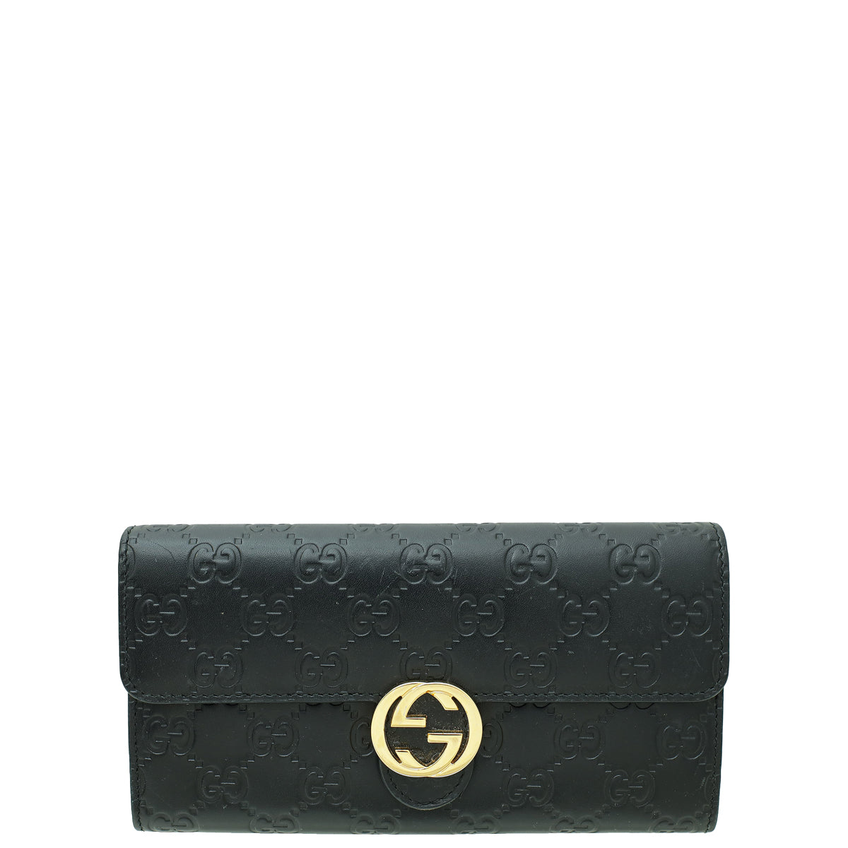 Gucci Black Guccissima Interlocking G Wallet