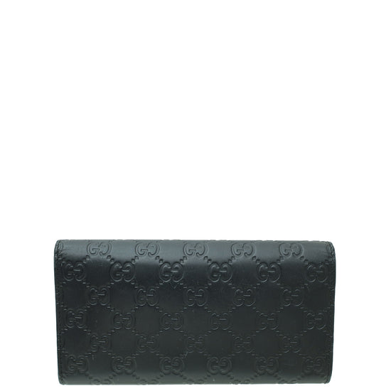 Gucci Black Guccissima Interlocking G Wallet