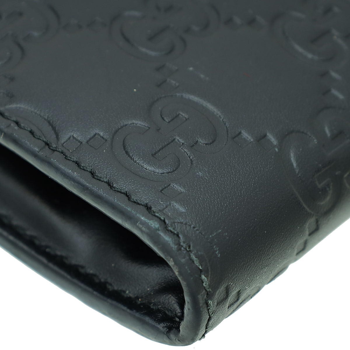 Gucci Black Guccissima Interlocking G Wallet