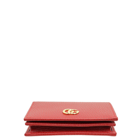 Gucci Red GG Marmont Small Card Case Wallet