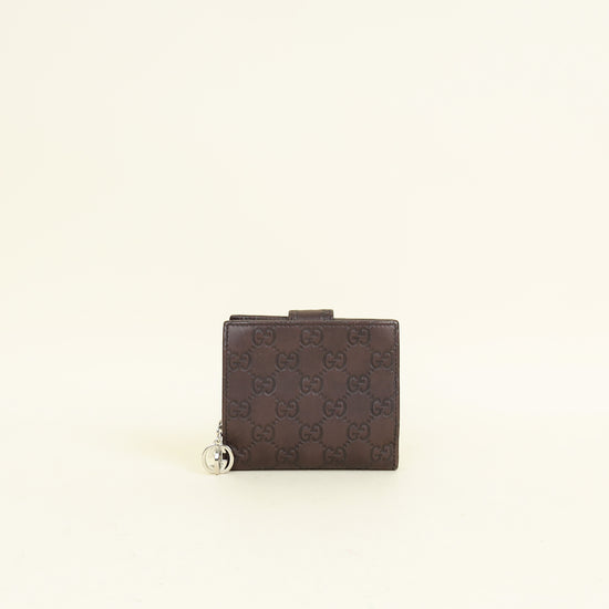 Gucci Brown Guccissima GG Twins Wallet