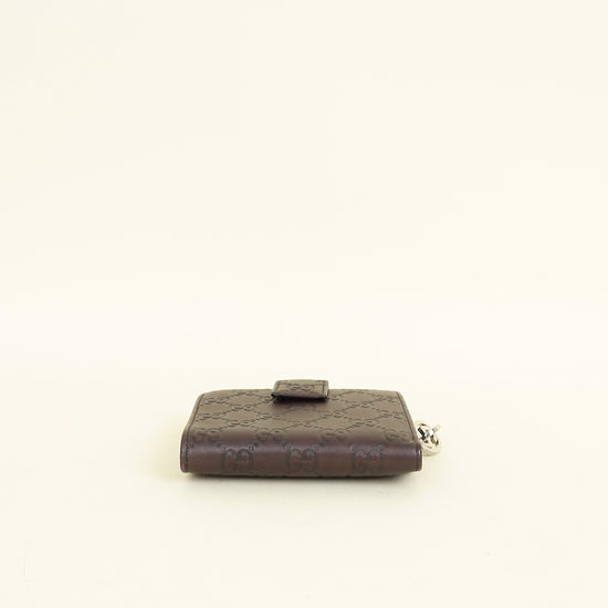Gucci Brown Guccissima GG Twins Wallet