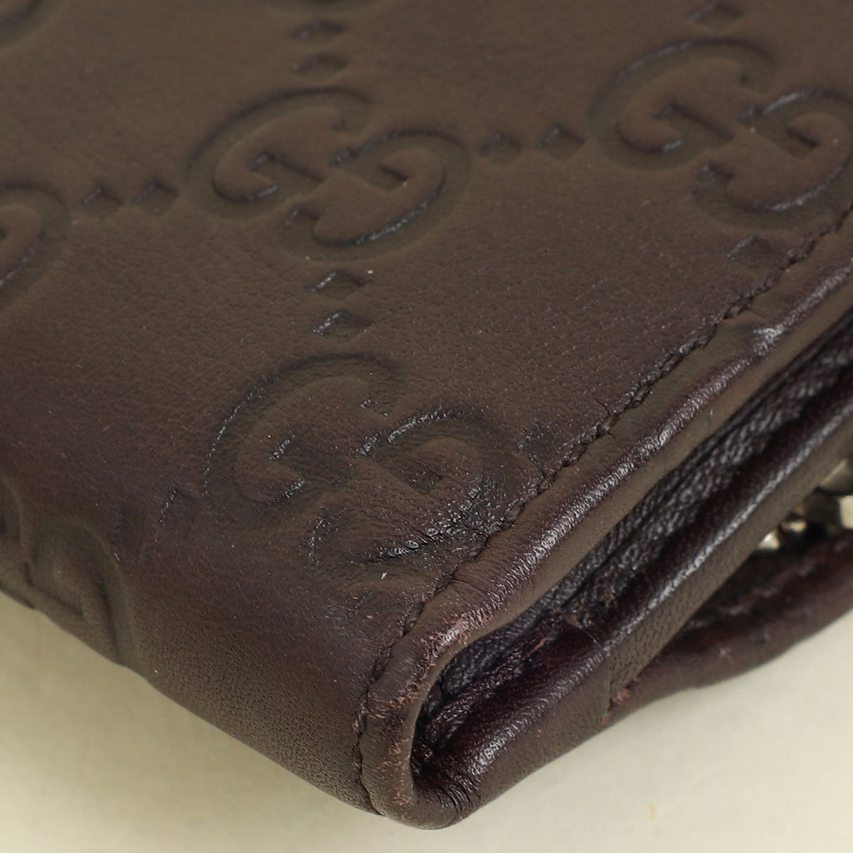 Gucci Brown Guccissima GG Twins Wallet