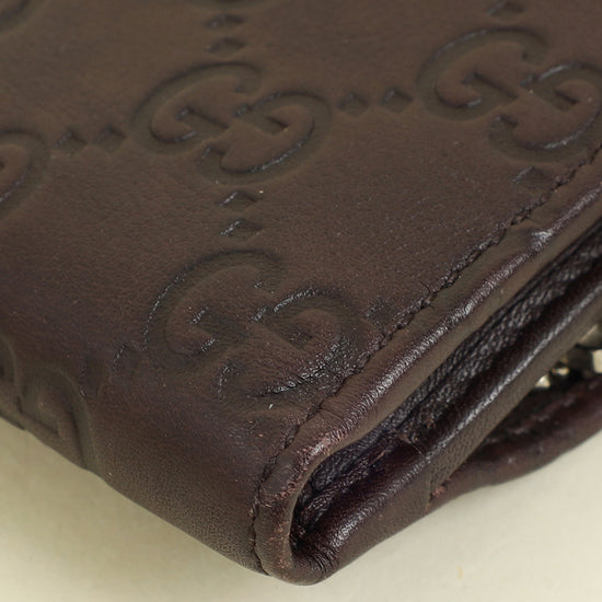 Gucci Brown Guccissima GG Twins Wallet