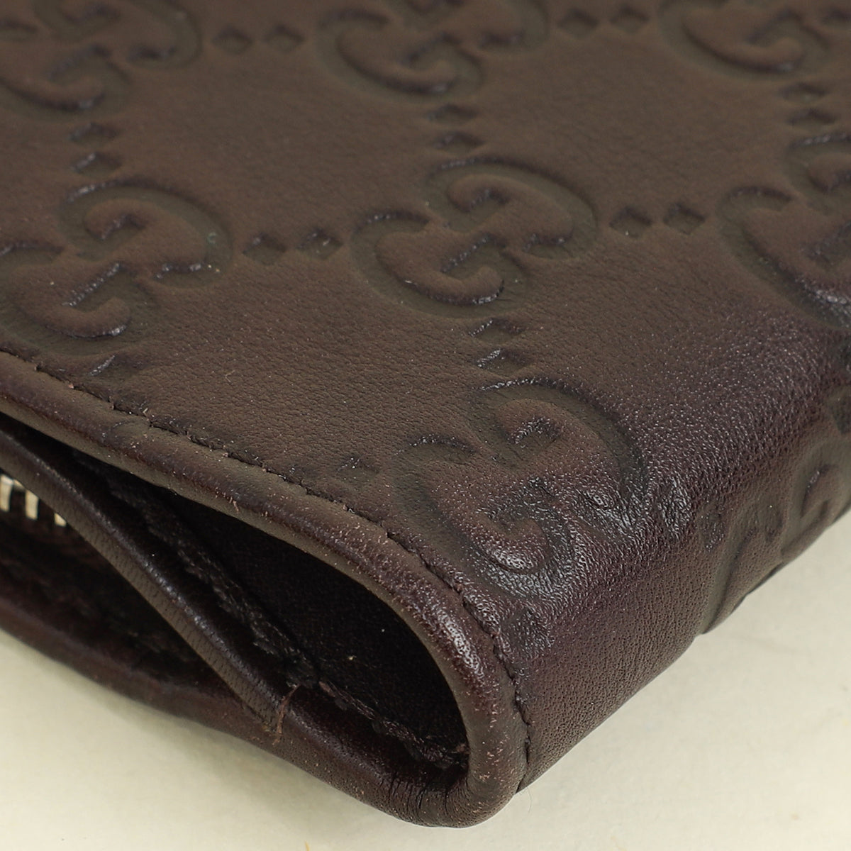 Gucci Brown Guccissima GG Twins Wallet