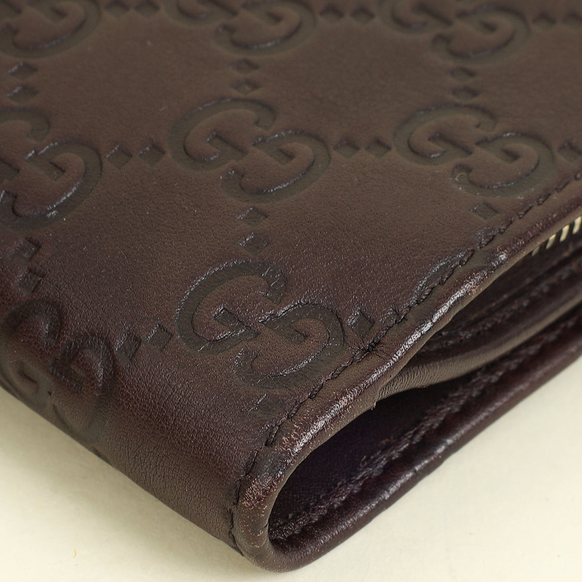 Gucci Brown Guccissima GG Twins Wallet