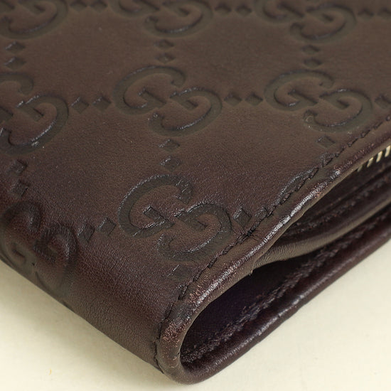 Gucci Brown Guccissima GG Twins Wallet
