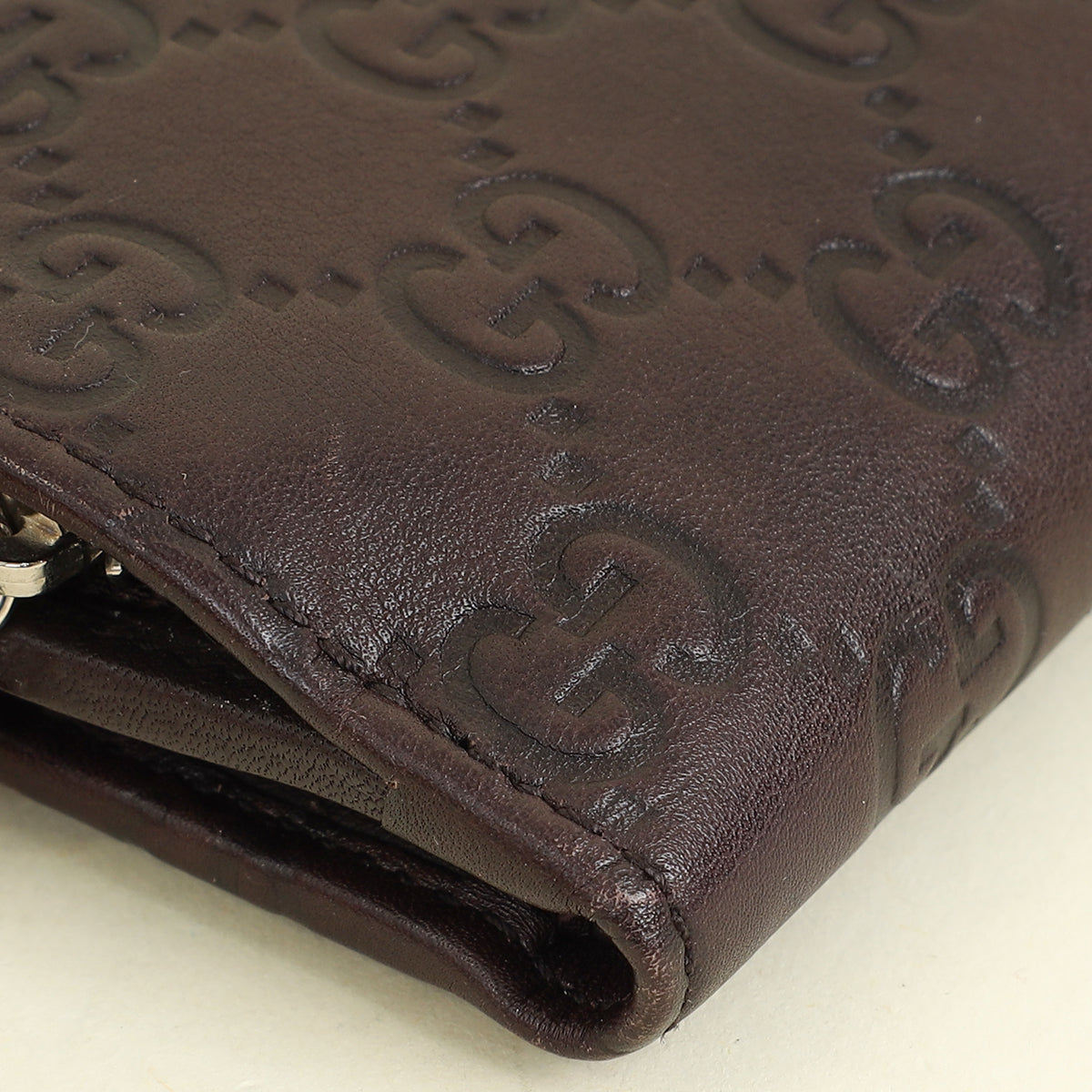 Gucci Brown Guccissima GG Twins Wallet