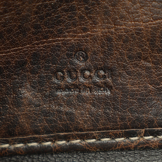 Gucci Brown Guccissima Long Zip Around Wallet