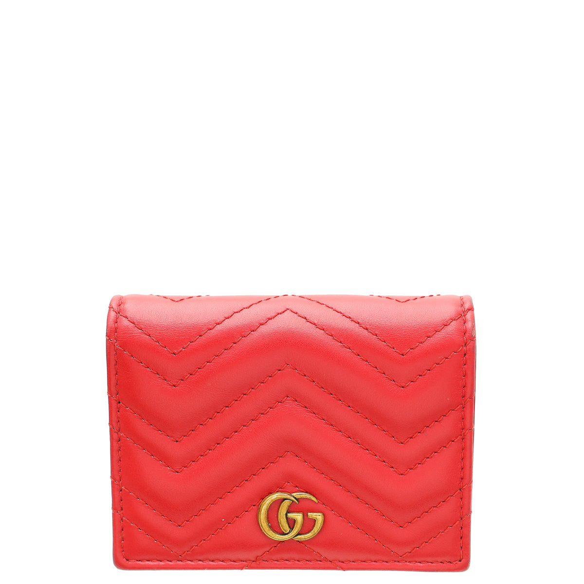 Gucci Red GG Marmont Card Case-Gucci-THE CLOSET