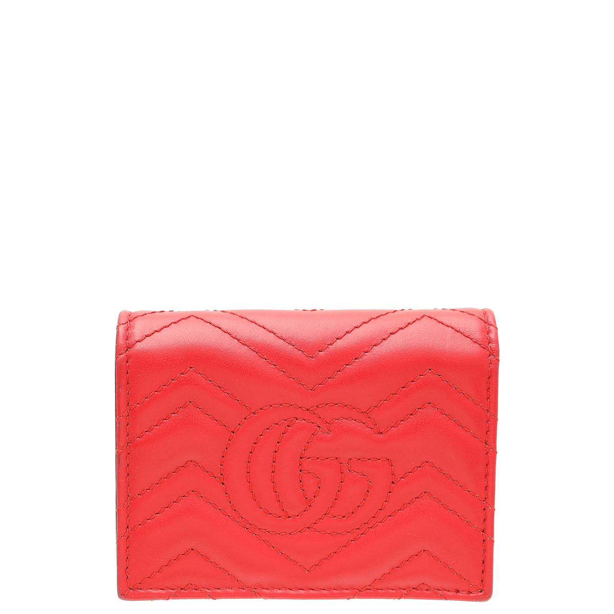 Gucci Red GG Marmont Card Case-Gucci-THE CLOSET