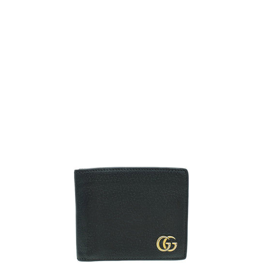 Gucci Black GG Marmont Bi-Fold Wallet