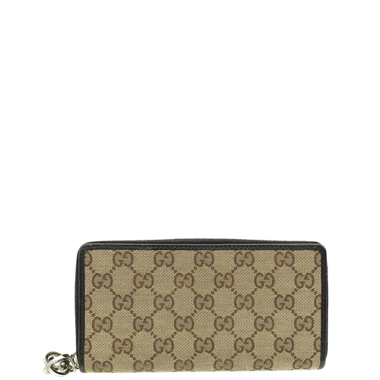 Gucci Ebony GG Zip Around Wallet