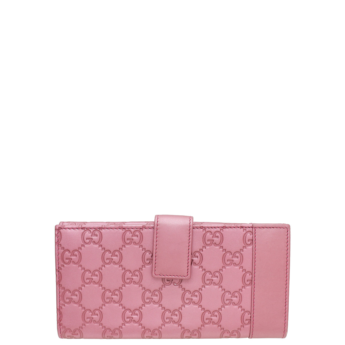 Gucci Metallic Pink Guccissima Heart Charm Continental Wallet-Gucci-THE CLOSET