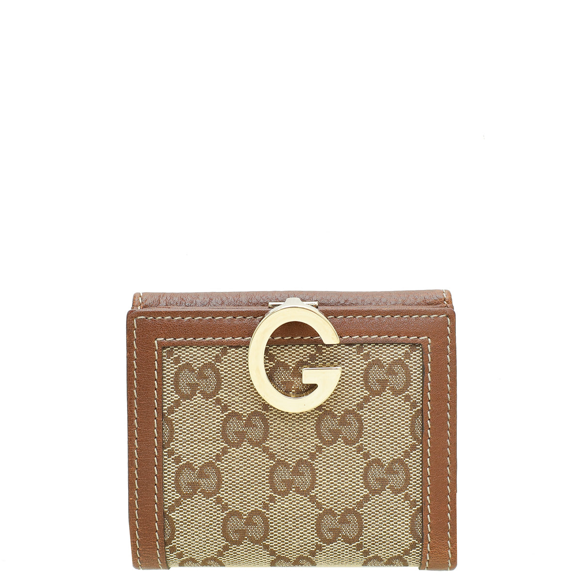 Gucci Bicolor GG Buckle Compact Wallet-Gucci-THE CLOSET