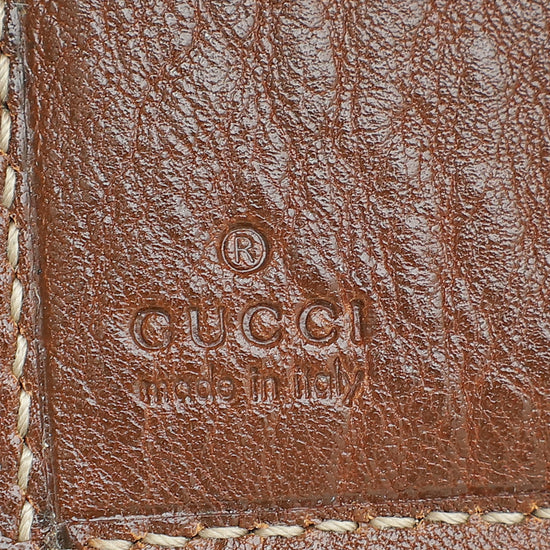 Gucci Bicolor GG Buckle Compact Wallet
