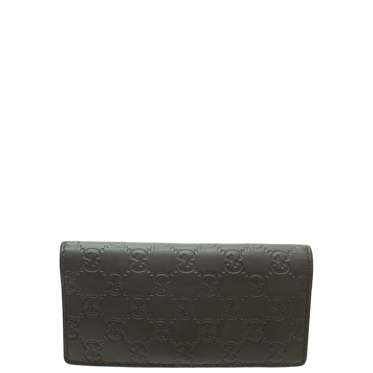 Gucci Chocolate Brown GG Guccissima Bifold Slim Long Wallet-Gucci-THE CLOSET