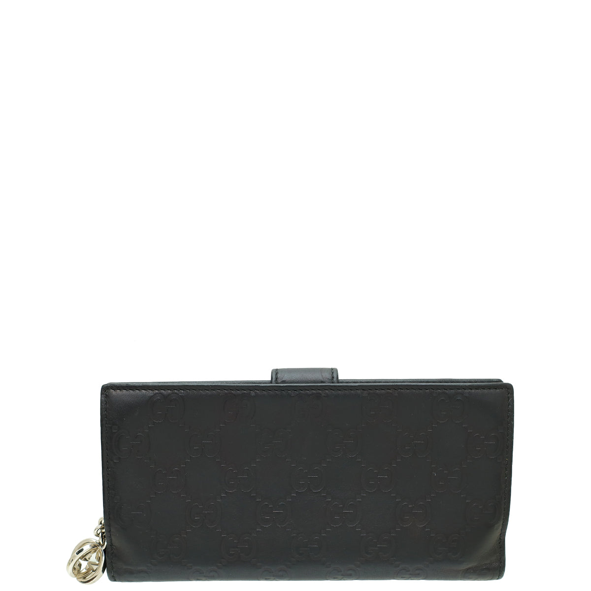 Gucci Black GG Guccissima Continental Wallet